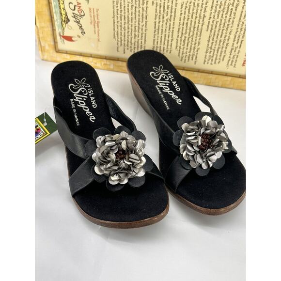 Island Slipper Womens Flower Style Sandals Size 5 Made in Hawaii Brand New W/Box - Picture 16 of 16
